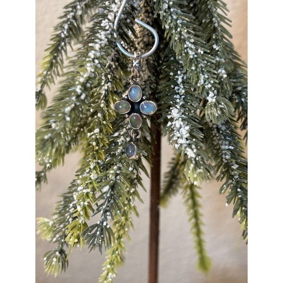 Small 1.25” Sterling Silver Ethiopian Opal Pendant - Great Gift for Child - Picture 5 of 9